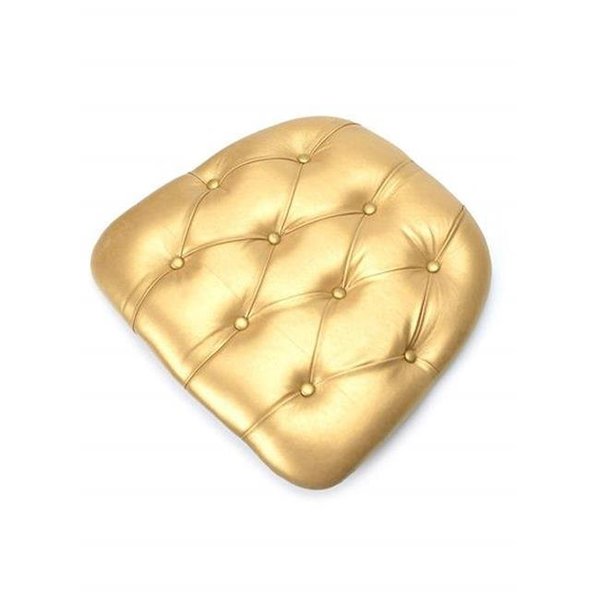 Commerical Seating Products Commerical Seating Products CUP-V-Tufted-GL-WEB4 Indoor & Outdoor Gold Tufted Vinyl Cushions; Set of 4 - 2 x 16 x 16 in. CUP-V-Tufted-GL-WEB4